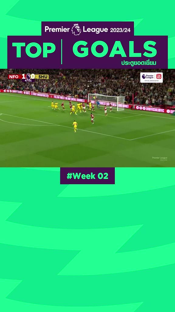 Highlights Top Goals Week02 รวมลูกยิงประตูเด็ดๆ สัปดาห์ที่ 02