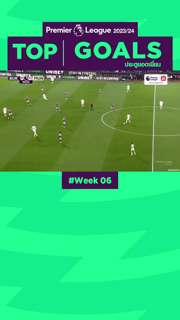 Highlights Top Goals Week06 รวมลูกยิงประตูเด็ดๆ สัปดาห์ที่ 06