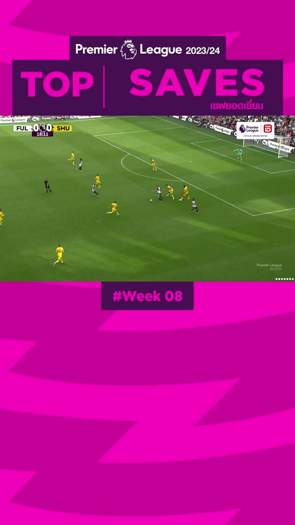 Highlights Top Saves Week08 รวมลูกเซฟยากๆ สัปดาห์ที่ 08