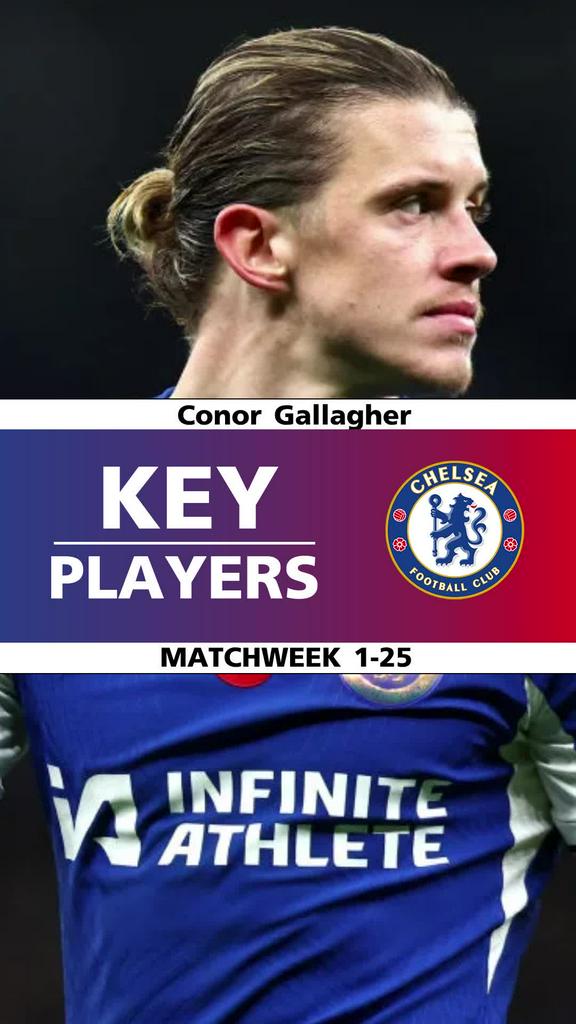 Key Player : คอนเนอร์ กัลลาเกอร์ (Matchweek 1-25)